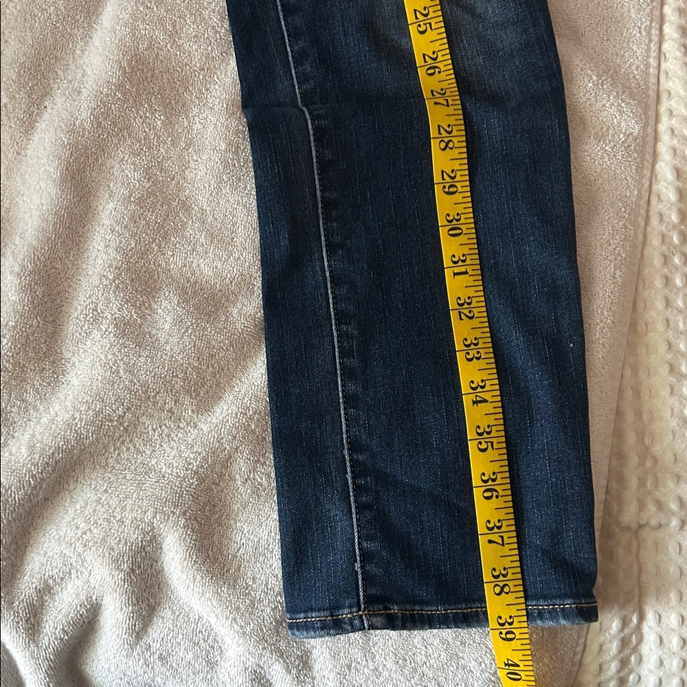 American Eagle Outfitters Dark Blue Distressed Skinny Jeans size 12 - Picture 9 of 10